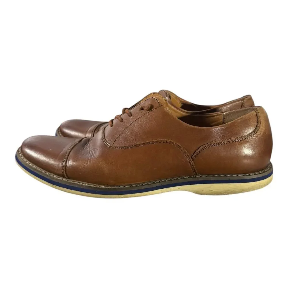 Aiden & Mason Men’s Albert Brown Leather Oxford Dress Shoes Size 10 M